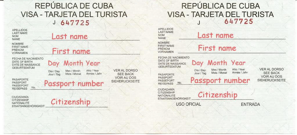 Tourist Card - Visa Tourist Card